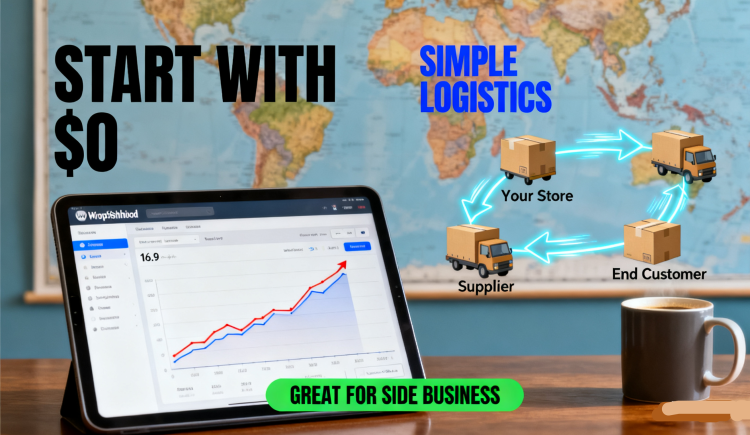 Không có vốn, sợ tồn kho? Kiếm khoản thu nhập đầu tiên dễ dàng với Dropshipping!