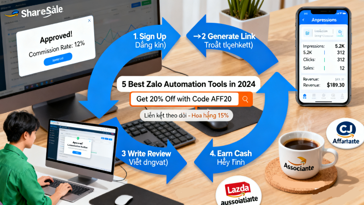 Làm thế nào kiếm tiền dễ dàng với website tiếp thị liên kết